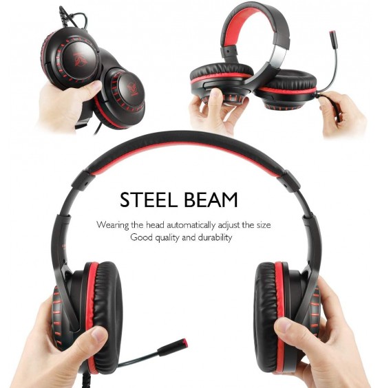 Pacrate Gaming Headset with Microphone for Laptop Xbox One Headset Computer PC Noise Cancelling Gaming Headphones with Microphone Stereo PS4 Headset for Kids Adults LED Lights Deep Bass Pacrate Gaming Headset with Microphone for Laptop Xbox One Headset Computer PC Noise Cancelling Gaming Headphones with Microphone Stereo PS4 Headset for Kids Adults LED Lights Deep Bass