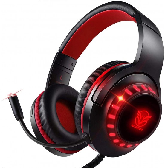 Pacrate Gaming Headset with Microphone for Laptop Xbox One Headset Computer PC Noise Cancelling Gaming Headphones with Microphone Stereo PS4 Headset for Kids Adults LED Lights Deep Bass Pacrate Gaming Headset with Microphone for Laptop Xbox One Headset Computer PC Noise Cancelling Gaming Headphones with Microphone Stereo PS4 Headset for Kids Adults LED Lights Deep Bass