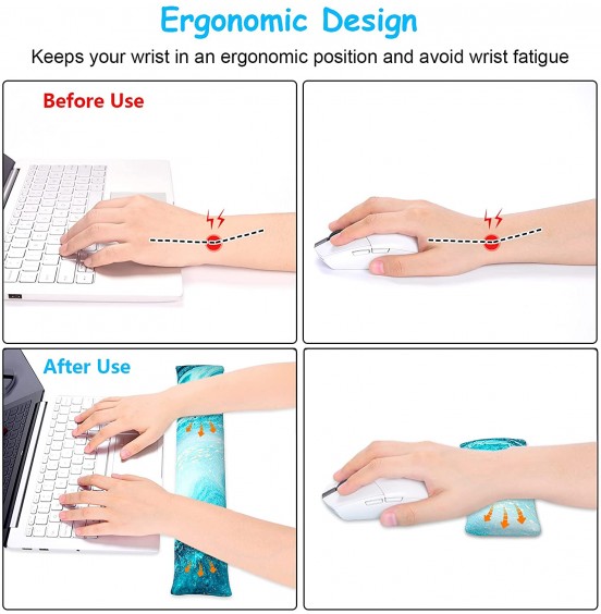 Atufsuat Bean Bag Wrist Rest, Ergonomic Wrist Support for Mouse and Keyboard, Beaded Cushion for Wrist Arm Hand Elbow Support, Computer Laptop Accessories, Office Desk Decor for Women Men, Teal Marble Atufsuat Bean Bag Wrist Rest, Ergonomic Wrist Support for Mouse and Keyboard, Beaded Cushion for Wrist Arm Hand Elbow Support, Computer Laptop Accessories, Office Desk Decor for Women Men, Teal Marble