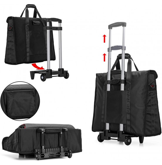CURMIO Rolling Carrying Bag with Wheels Compatible with Apple iMac 27 inch Desktop Computer, Detachable Trolley Storage Case Compatible with iMac 27” Monitors and Accessories, Black (Patented Design) CURMIO Rolling Carrying Bag with Wheels Compatible with Apple iMac 27 inch Desktop Computer, Detachable Trolley Storage Case Compatible with iMac 27” Monitors and Accessories, Black (Patented Design)