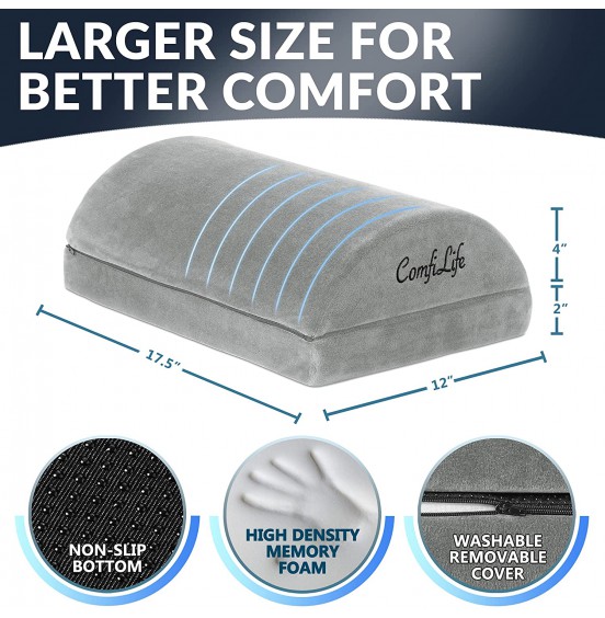 ComfiLife Foot Rest for Under Desk at Work - Adjustable Memory Foam Foot Rest for Office Chair & Gaming Chair - Ergonomic Design for Back & Hip Pain Relief (Black) ComfiLife Foot Rest for Under Desk at Work - Adjustable Memory Foam Foot Rest for Office Chair & Gaming Chair - Ergonomic Design for Back & Hip Pain Relief (Black)