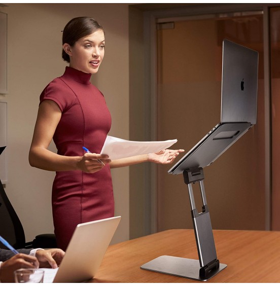 Ergonomic Laptop stand for desk, Adjustable height up to 20", Laptop riser computer stand for laptop, Portable laptop stands, Fits MacBook, Laptops 10 15 17 inches, Laptop holder and Laptop desk stand Ergonomic Laptop stand for desk, Adjustable height up to 20", Laptop riser computer stand for laptop, Portable laptop stands, Fits MacBook, Laptops 10 15 17 inches, Laptop holder and Laptop desk stand