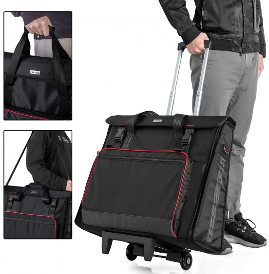CURMIO Rolling Carrying Bag with Wheels Compatible with Apple iMac 27 inch Desktop Computer, Detachable Trolley Storage Case Compatible with iMac 27” Monitors and Accessories, Black (Patented Design) CURMIO Rolling Carrying Bag with Wheels Compatible with Apple iMac 27 inch Desktop Computer, Detachable Trolley Storage Case Compatible with iMac 27” Monitors and Accessories, Black (Patented Design)