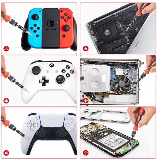 STREBITO Precision Screwdriver Set 124-Piece Electronics Tool Kit with 101 Bits Magnetic Screwdriver Set for Computer, Laptop, Cell Phone, PC, MacBook, iPhone, Nintendo Switch, PS4, PS5, Xbox Repair STREBITO Precision Screwdriver Set 124-Piece Electronics Tool Kit with 101 Bits Magnetic Screwdriver Set for Computer, Laptop, Cell Phone, PC, MacBook, iPhone, Nintendo Switch, PS4, PS5, Xbox Repair