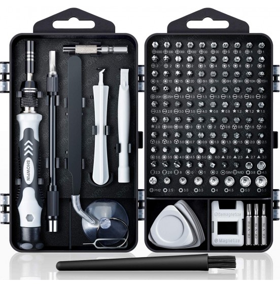 Computer Repair Kit, 122 in 1 Magnetic Laptop Screwdriver Kit, Precision Screwdriver Set, Small Impact Screw Driver Set with Case for Computer, Laptop, PC, for iPhone, Watch, Ps4 DIY Hand Tools -Grey Computer Repair Kit, 122 in 1 Magnetic Laptop Screwdriver Kit, Precision Screwdriver Set, Small Impact Screw Driver Set with Case for Computer, Laptop, PC, for iPhone, Watch, Ps4 DIY Hand Tools -Grey