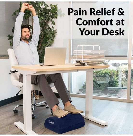 ComfiLife Foot Rest for Under Desk at Work - Adjustable Memory Foam Foot Rest for Office Chair & Gaming Chair - Ergonomic Design for Back & Hip Pain Relief (Black) ComfiLife Foot Rest for Under Desk at Work - Adjustable Memory Foam Foot Rest for Office Chair & Gaming Chair - Ergonomic Design for Back & Hip Pain Relief (Black)